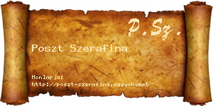 Poszt Szerafina névjegykártya